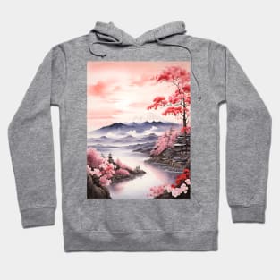 misty mountains, watercolor painting Hoodie